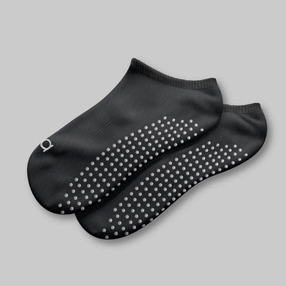 Low-Cut No Show Non-Slip Socks - Charcoal