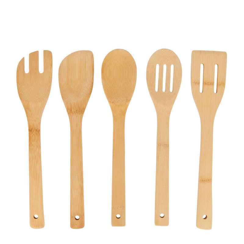 Bamboo Cooking Utensils Set - 5pcs - Waha Lifestyle