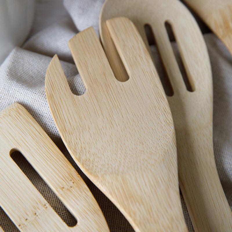 Bamboo Cooking Utensils Set - 5pcs - Waha Lifestyle