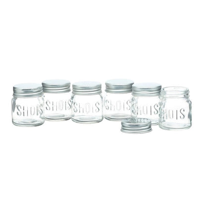 Mini Glass Drinking Jars - Pack of 6