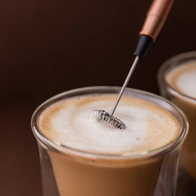 Battery - Powered Milk Frother - Copper Finish - Waha Lifestyle