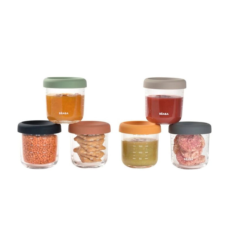 Baby Food Storage Glass Portion Jar Set - 250 ml - 6pcs