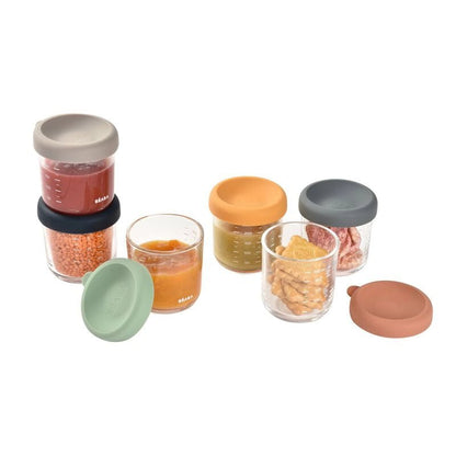 Baby Food Storage Glass Portion Jar Set - 250 ml - 6pcs