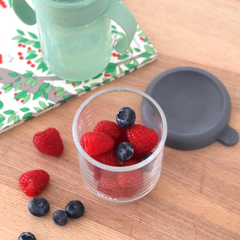 Glass Baby Food Container for Purees &amp; Weaning Meals - 250ml
