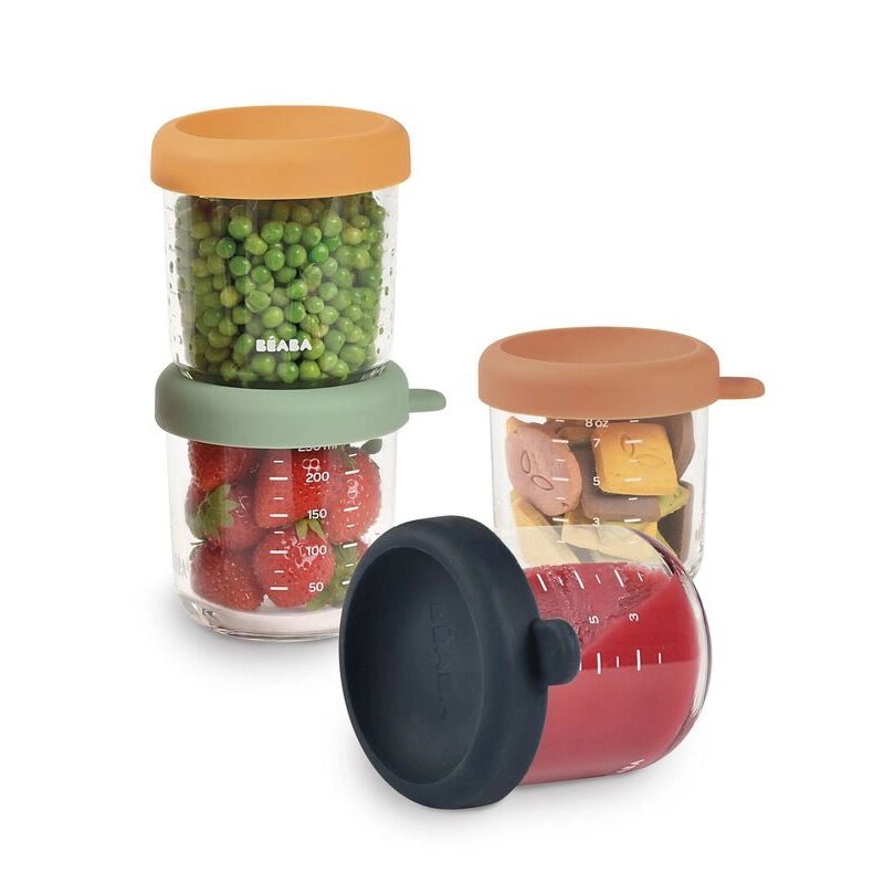Glass Baby Food Containers - 250ml, Set of 4