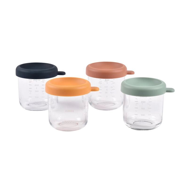Glass Baby Food Containers - 250ml, Set of 4