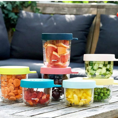 Glass Baby Food Storage Jars - 250ml, Set of 2