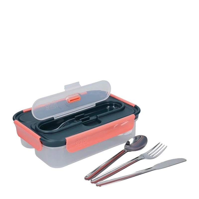 Bento Lunch Box With Stainless Steel Cutlery - Waha Lifestyle