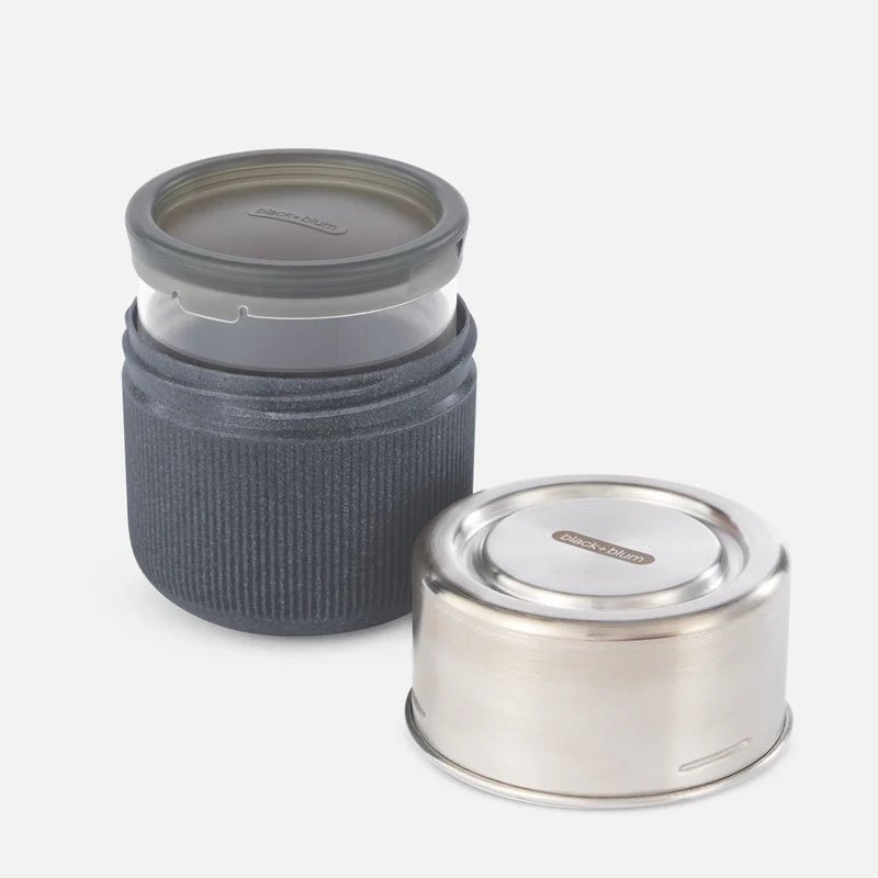 Leakproof Glass Lunch Pot with Protective Case - Small - Slate