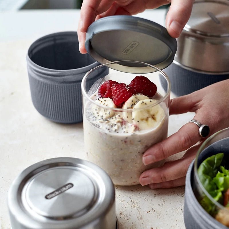 Leakproof Glass Lunch Pot with Protective Case - Small - Slate