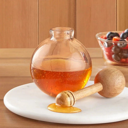 Brisbane Glass Honey Jar with Wooden Stirrer - Waha Lifestyle