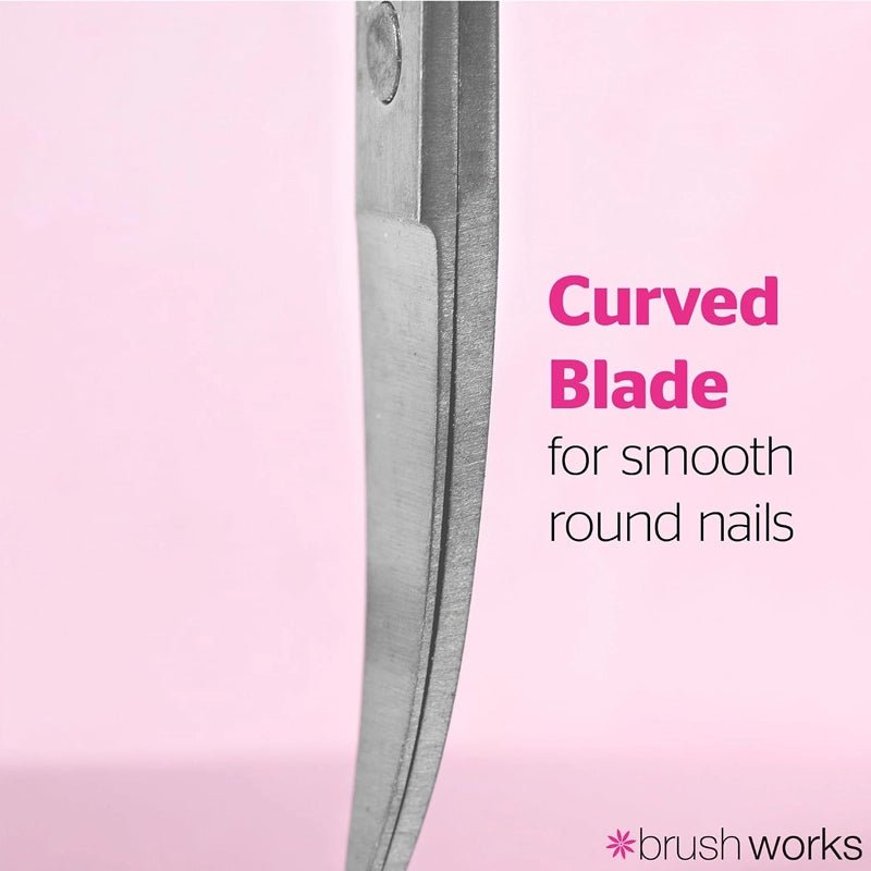 Curved Stainless Steel Nail Scissors for Fingernails &amp; Toenails