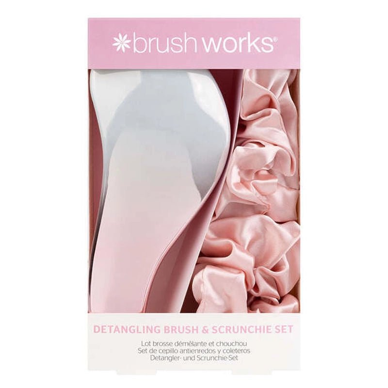 Detangling Brush &amp; Satin Scrunchie Gift Set - 3pcs
