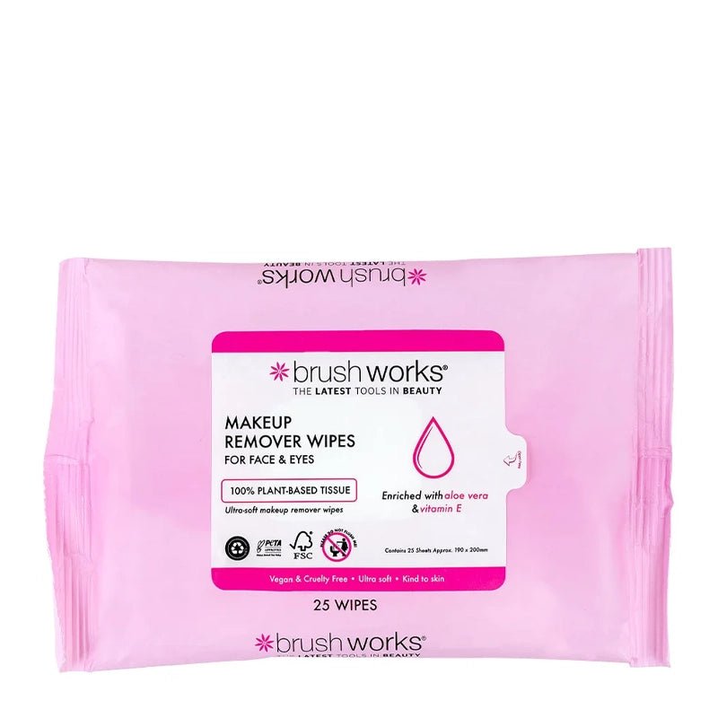 Makeup Remover Wipes with Aloe Vera &amp; Vitamin E - Pack of 25
