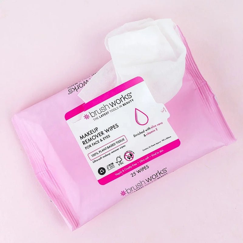 Makeup Remover Wipes with Aloe Vera &amp; Vitamin E - Pack of 25