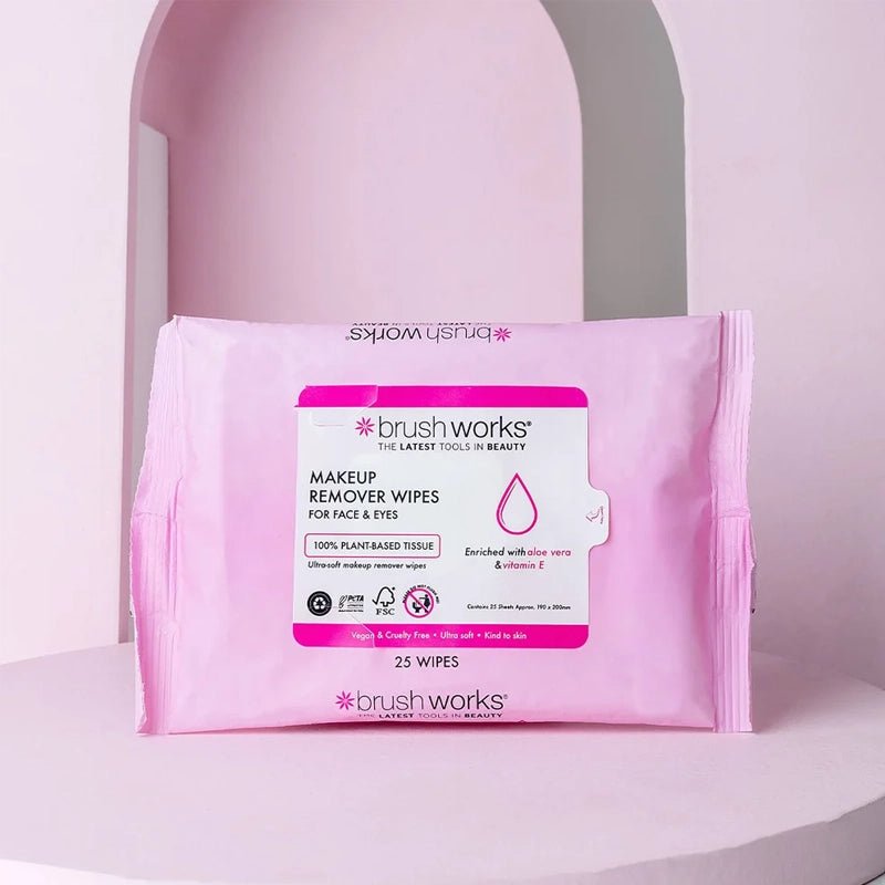 Makeup Remover Wipes with Aloe Vera &amp; Vitamin E - Pack of 25