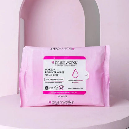 Makeup Remover Wipes with Aloe Vera &amp; Vitamin E - Pack of 25