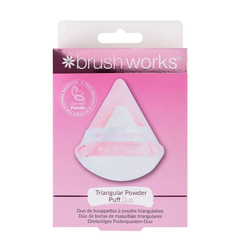 Triangle Makeup Powder Puff Duo for Setting, Baking &amp; Touch-Ups