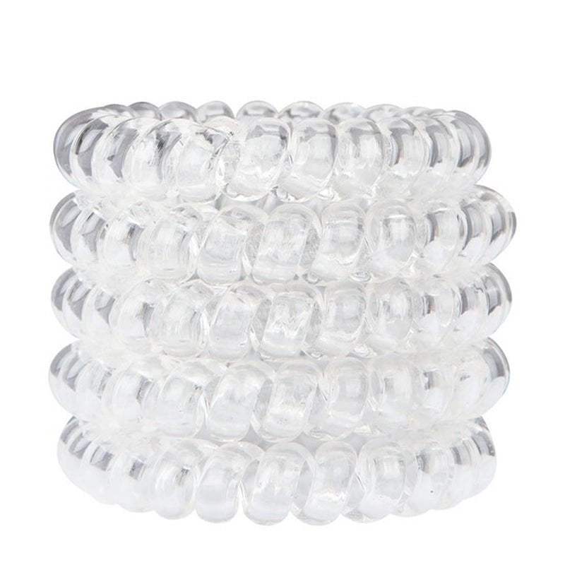 Wonder Bobbles Large Spiral Hair Ties for Thick Hair - 5pcs