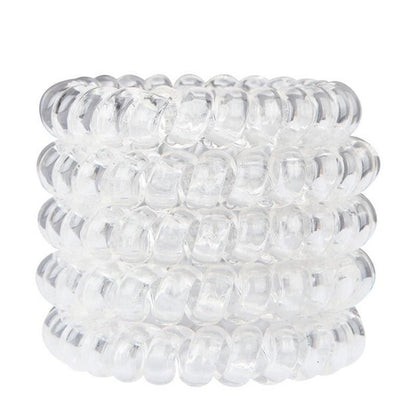Wonder Bobbles Large Spiral Hair Ties for Thick Hair - 5pcs