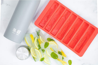 BUILT Silicone Water Bottle Ice Cube Tray - Red in Kuwait - Waha Lifestyle