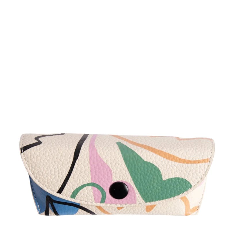 Abstract Botanical Flap Glasses Case