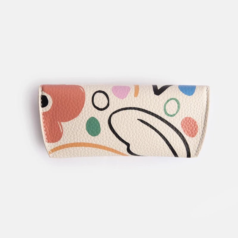 Abstract Botanical Flap Glasses Case