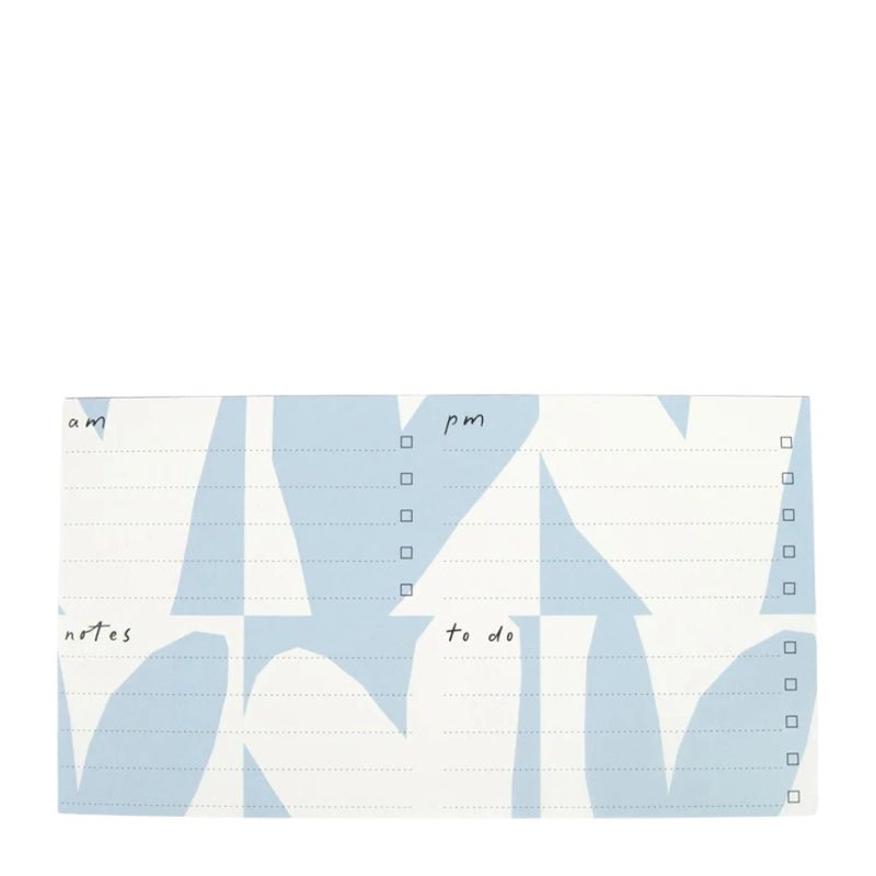 Blue Checkmate Hearts Desk Pad - Daily Planner, 60 Pages