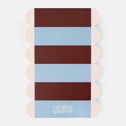 Blue &amp; Wine Scallop Edge List Pad - 60 Pages with Tick Boxes