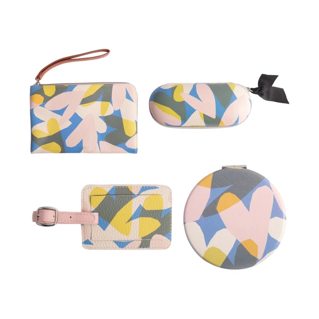 CAROLINE GARDNER Confetti Hearts Travel Accessory Gift Set in Kuwait - Waha Lifestyle