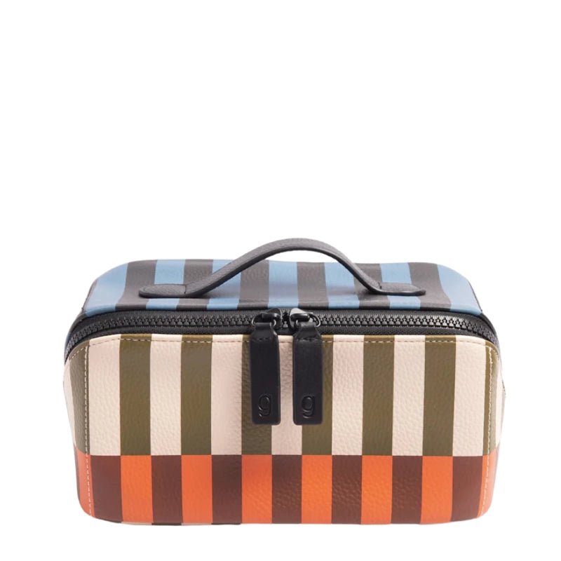 Diagonal Zip Cosmetic Bag