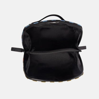 Diagonal Zip Cosmetic Bag