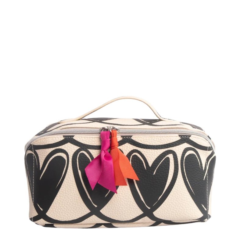 Flat Lay Diagonal Zip Makeup Bag
