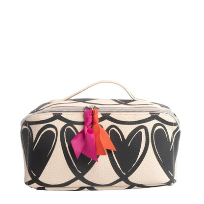 Flat Lay Diagonal Zip Makeup Bag