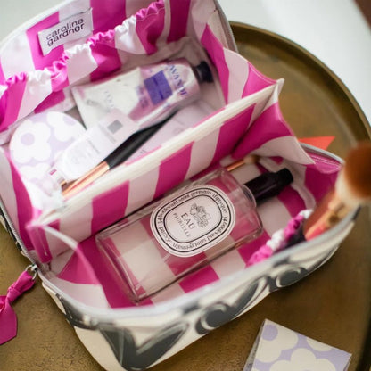Flat Lay Diagonal Zip Makeup Bag
