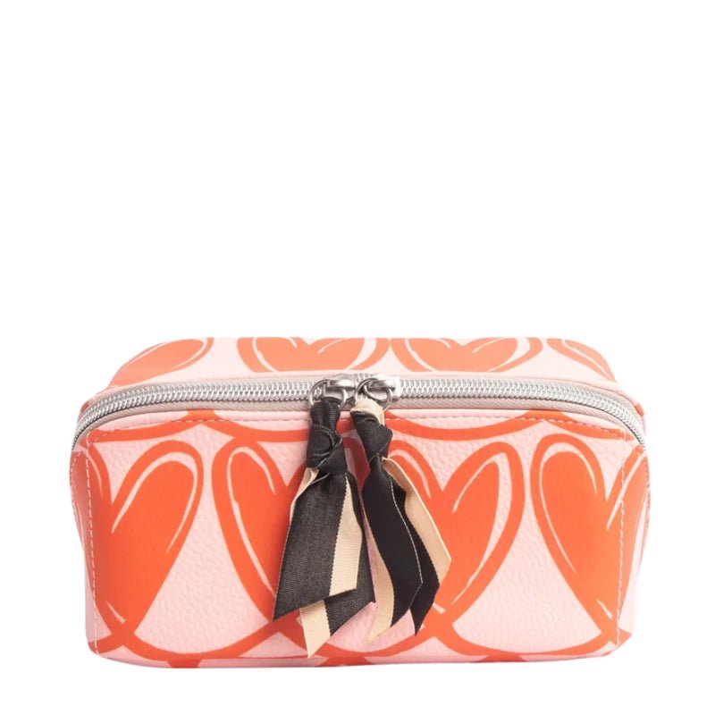 Flat Lay Diagonal Zip Makeup Bag