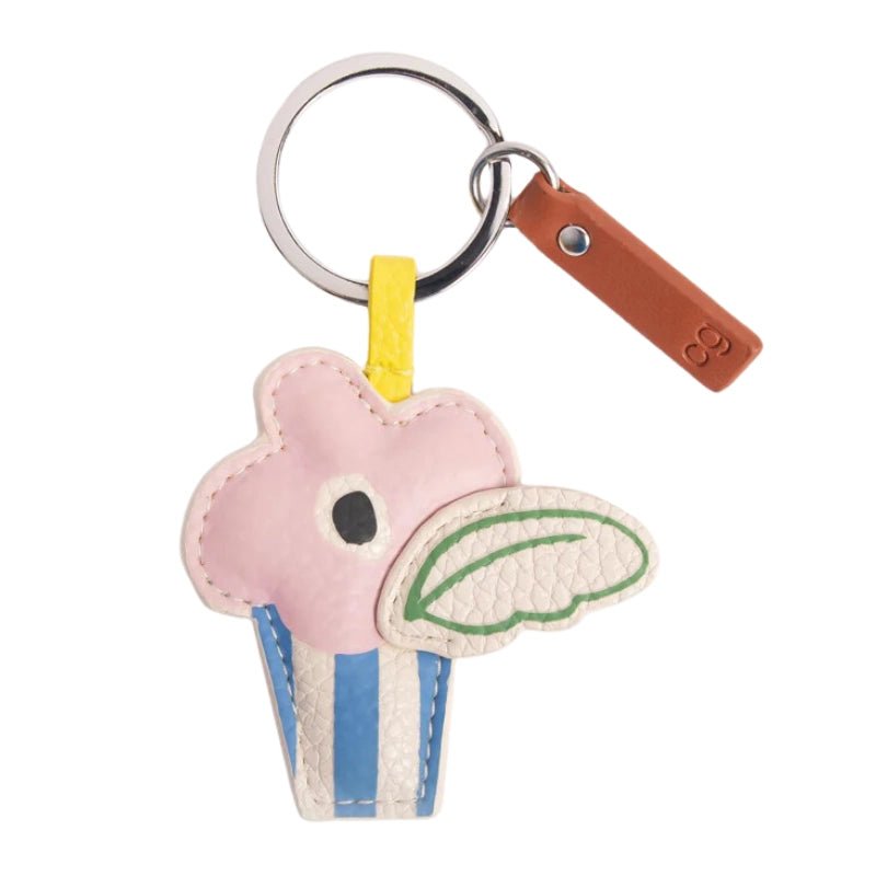 Flower In Vase Keyring - Pink