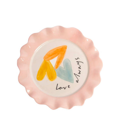 CAROLINE GARDNER Hand - painted Glazed Ceramic Plate in Kuwait - Waha Lifestyle