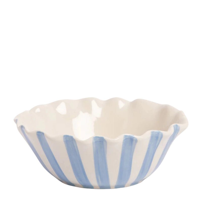 Hand-painted Scalloped Ceramic Cereal Bowl