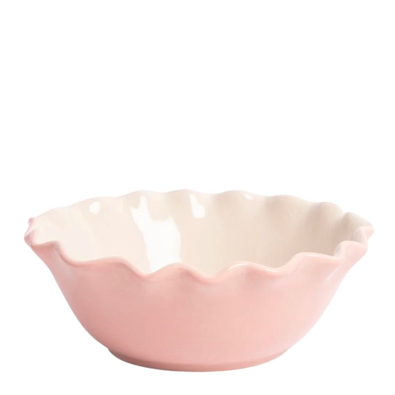 Hand-painted Scalloped Ceramic Cereal Bowl