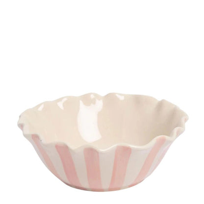 Hand-painted Scalloped Ceramic Cereal Bowl