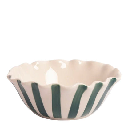 Hand-painted Scalloped Ceramic Cereal Bowl