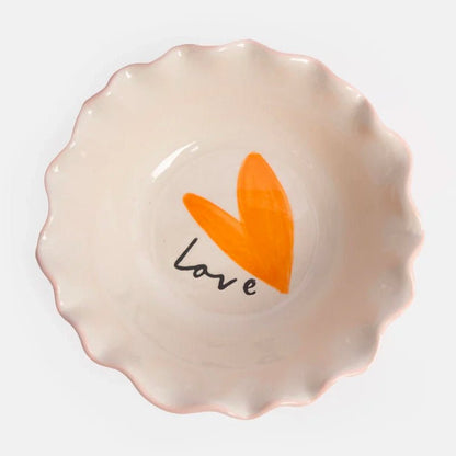 Hand-painted Scalloped Ceramic Cereal Bowl