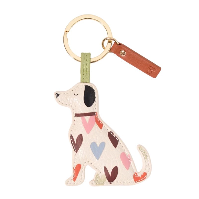 Labrador Keyring with Heart Print - Dog Lover Gift