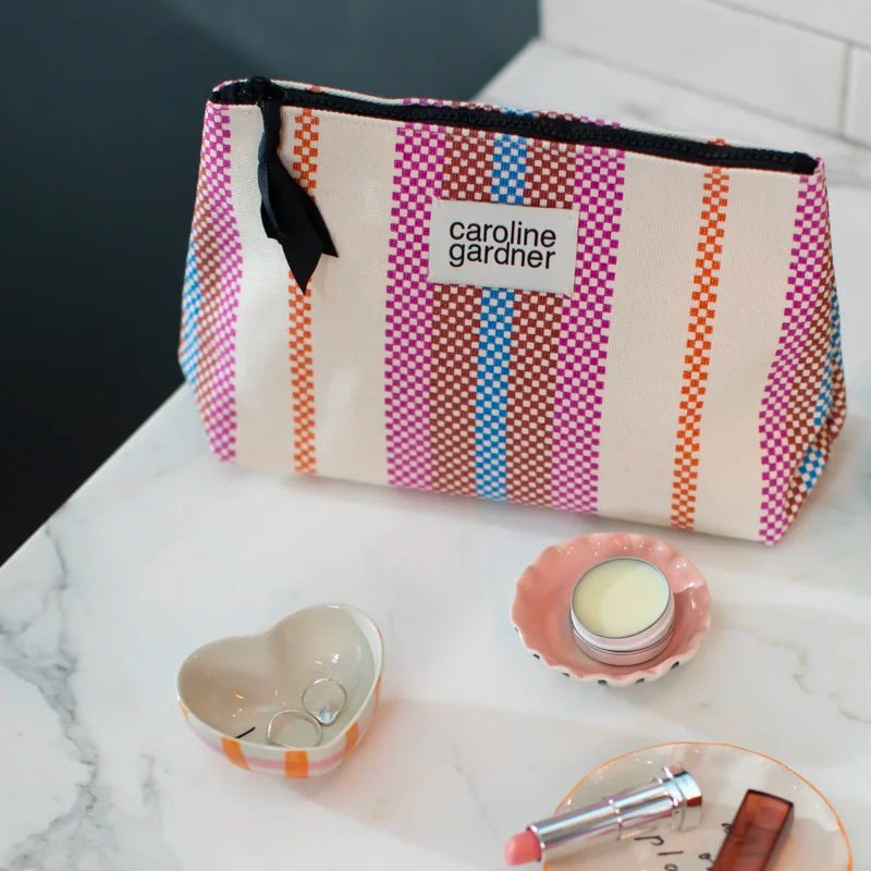 Large Coated Cotton Beauty Bag