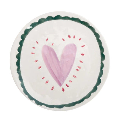 Stoneware Hand-Painted Side Plate for Cake &amp; Dessert - 20cm