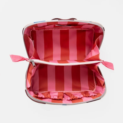 Wine Flower Flat Lay Wash Bag - Travel Toiletry Organiser
