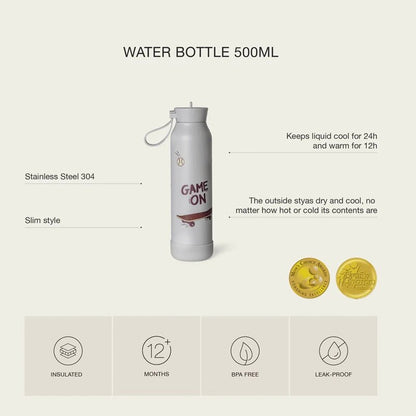 Stainless Steel  Kids Water Bottle - 500ml - Medium