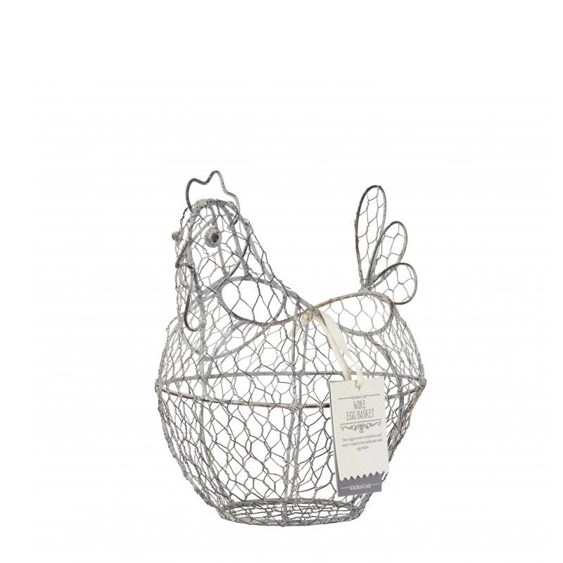 Classic Collection Hen - Shaped Steel Wire Egg Basket - Waha Lifestyle