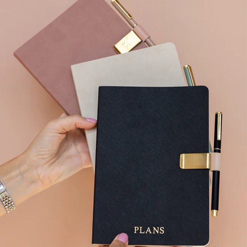 Classic Notebook with Elastic Closure &amp; Back Pocket - Waha Lifestyle